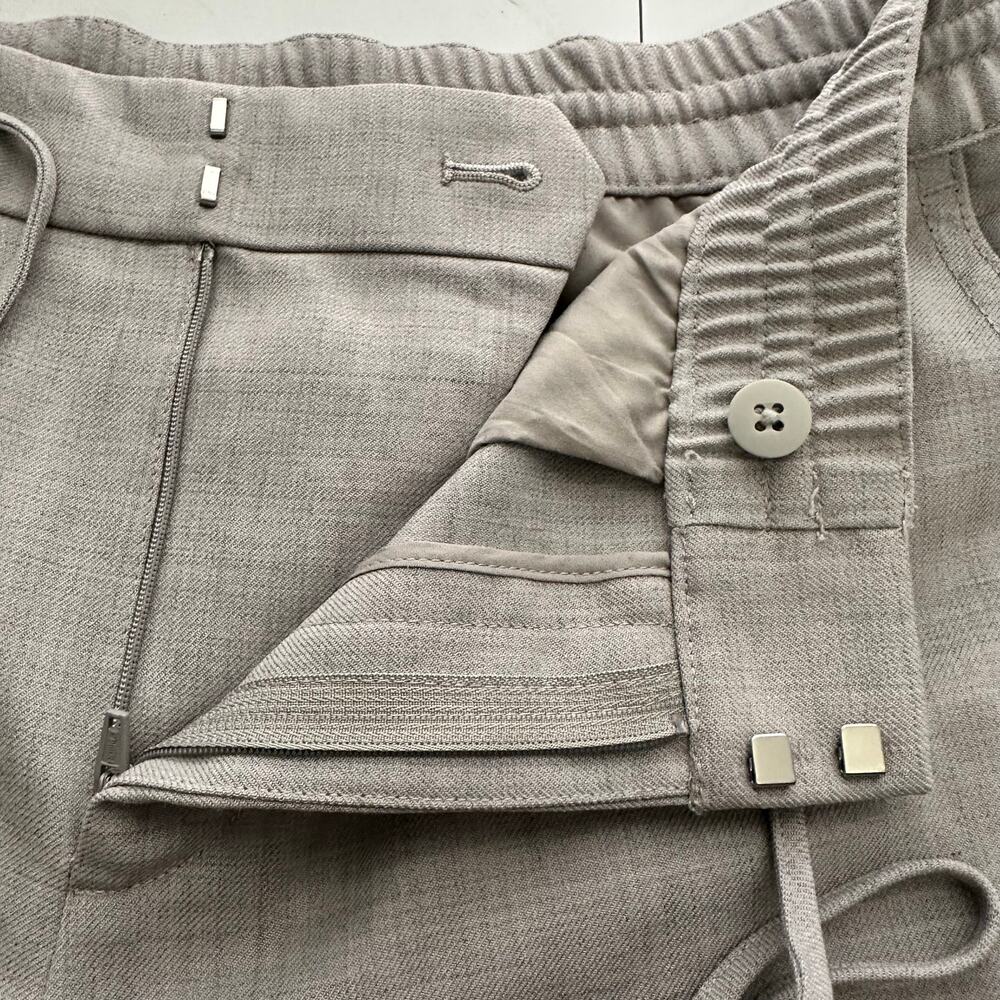 Club Monaco Womens size 4 Wool Blend Elastic Waist Trouser Pants Gray Career - Picture 7 of 10